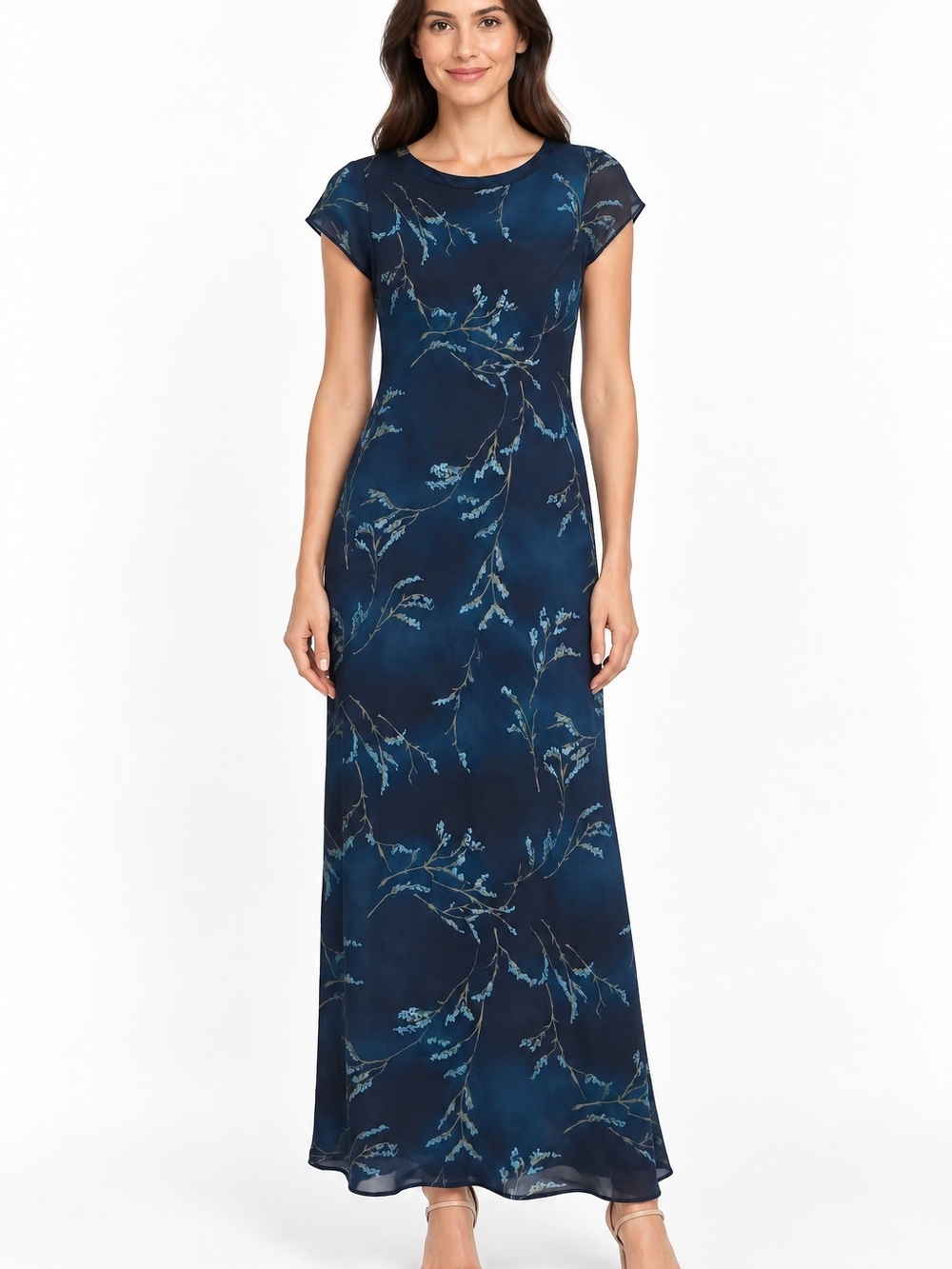 Vintage Jonathan Martin Floral Maxi Dress Romantic Whimsigoth
